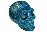 Polished, Bright Blue Apatite Skull #107218-2